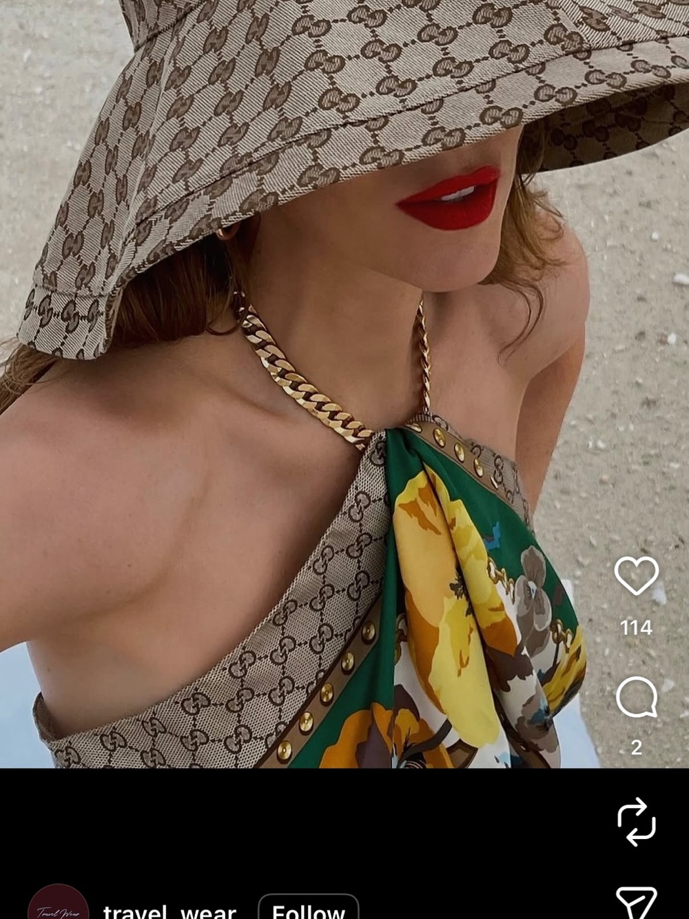 Gucci Beige GG Monogram Bucket Hat. BNWT wide brim - Picture 10 of 12